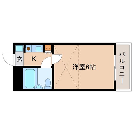 郡山駅 徒歩5分 2階の物件間取画像